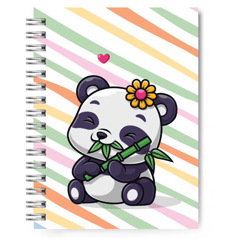 Caderno A6 Panda